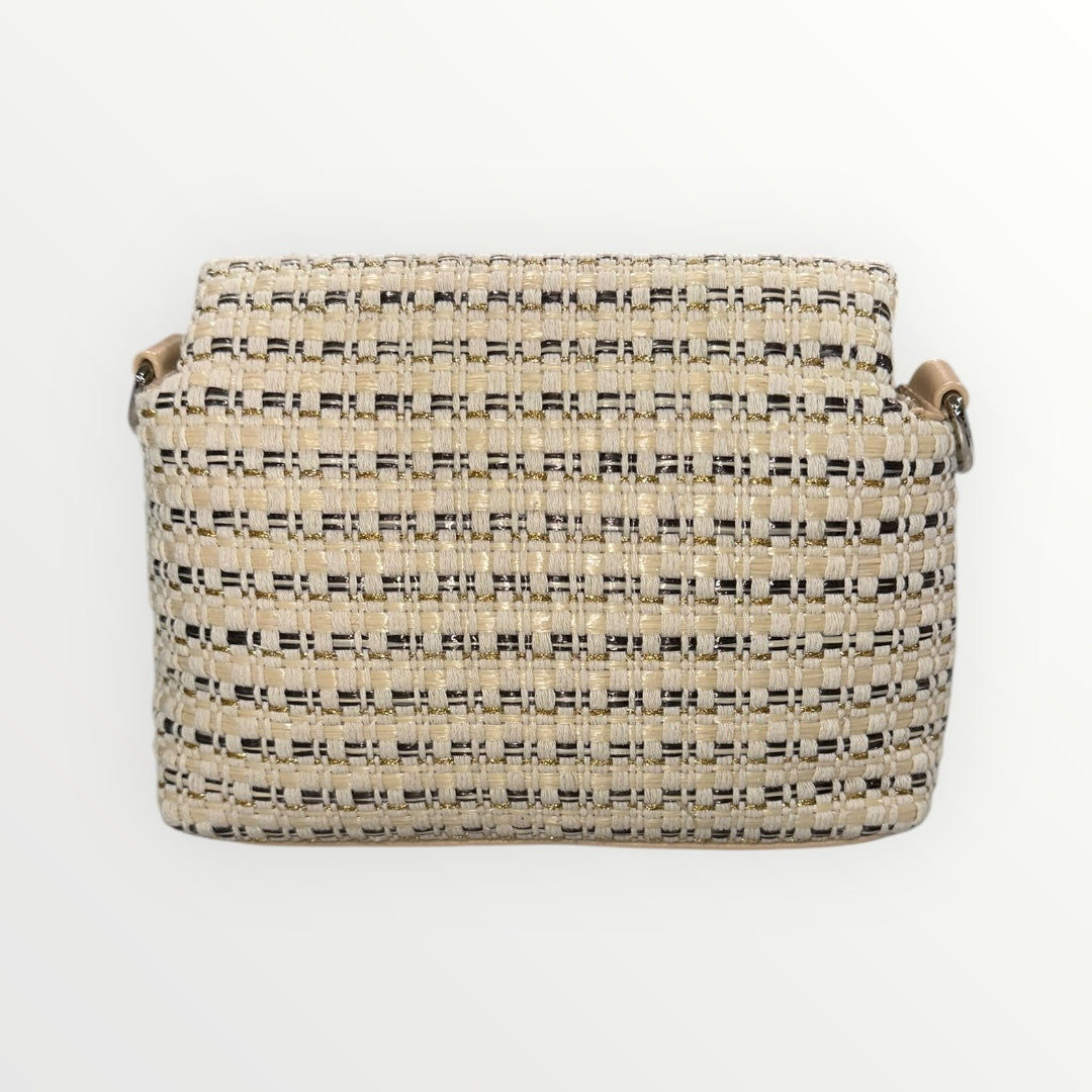 MIMI' MUA' - BORSA IN TWEED CON TRACCOLA