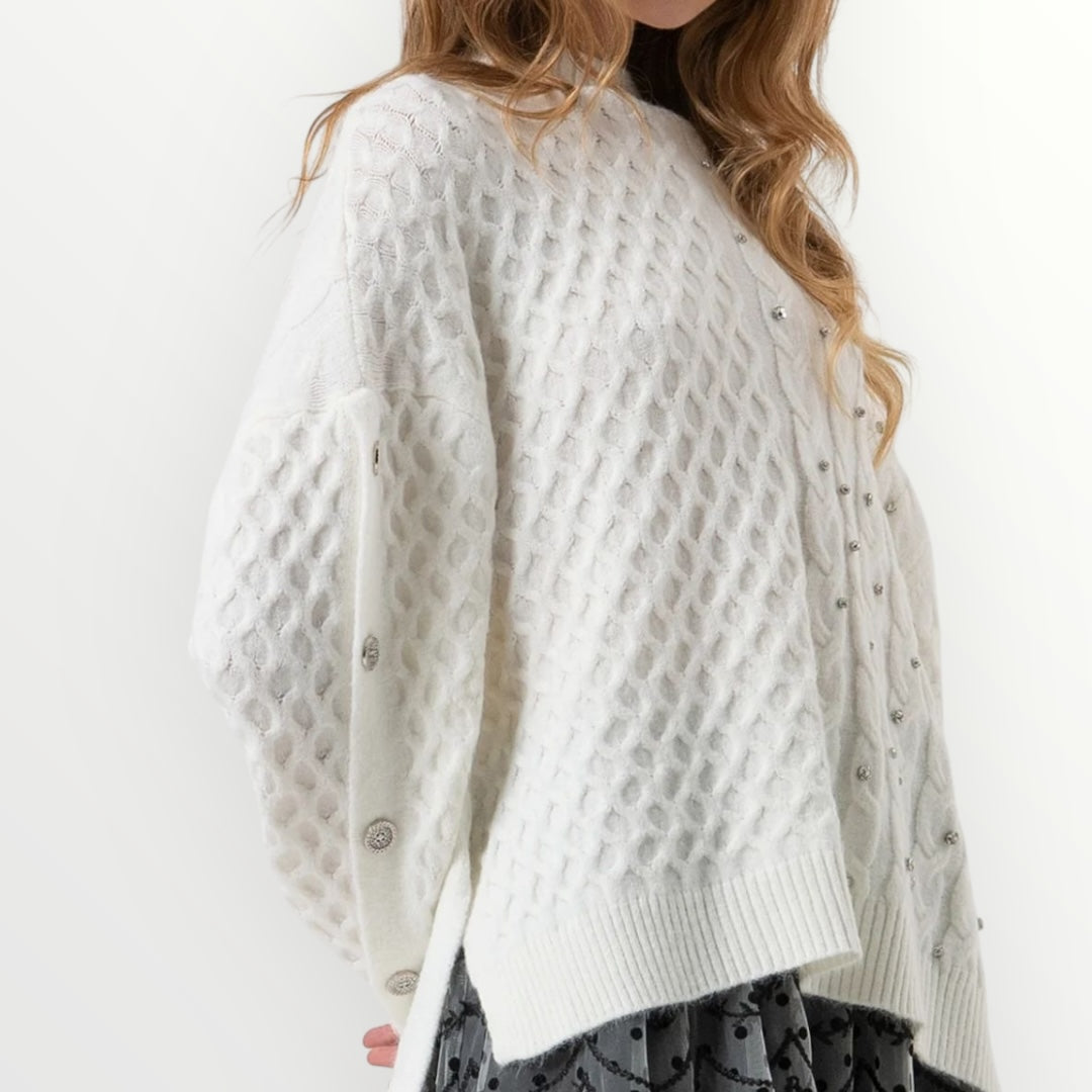 FRACOMINA - MAGLIA OVER CON PUNTO TRECCIA