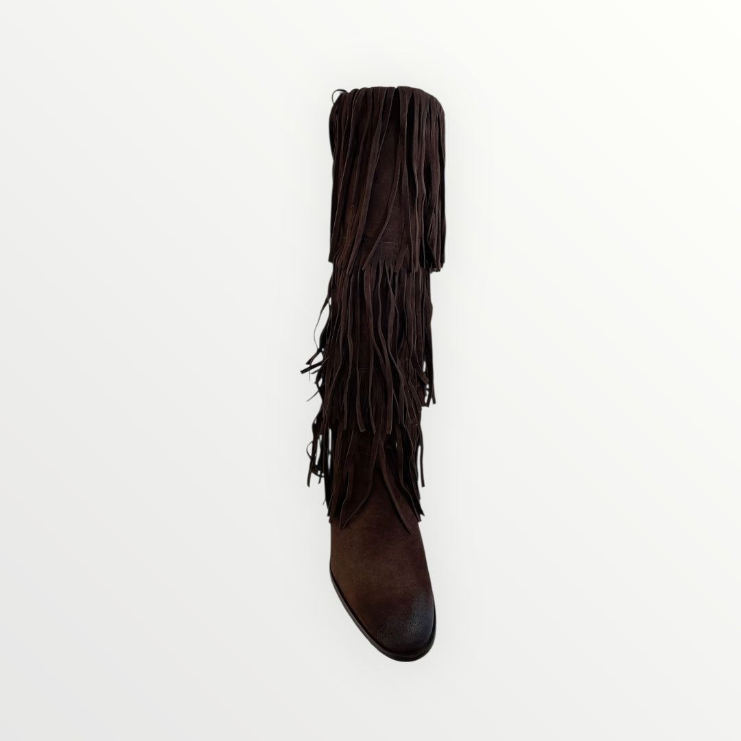 OVYE - STIVALE ALTO CON FRANGE