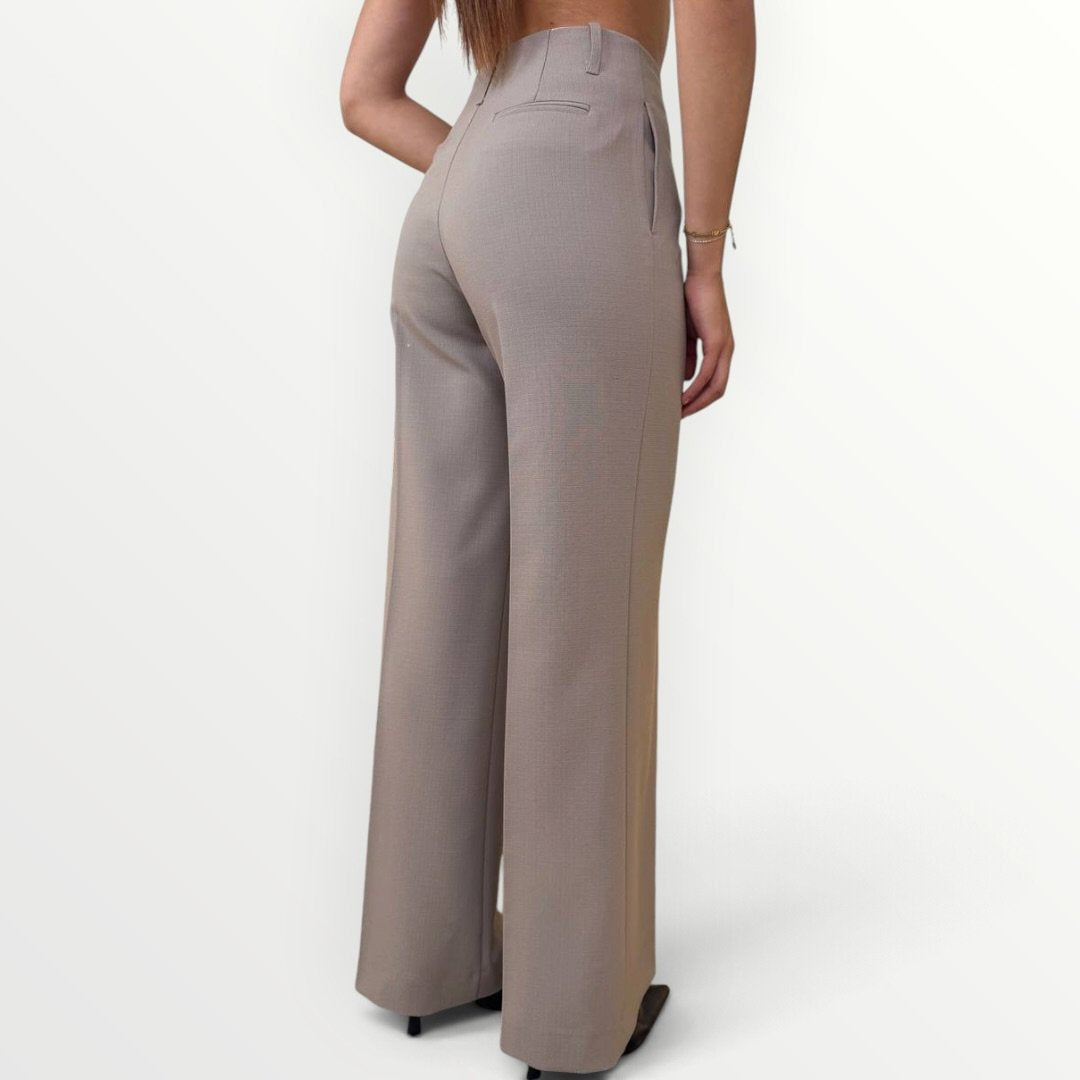 KING KONG - PANTALONE A PALAZZO CON PIEGA STIRATA