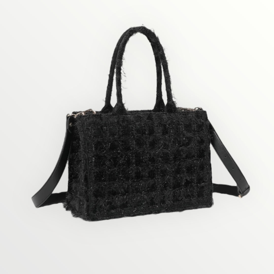 MIMI MUA' - BORSA SHOPPER MEDIA IN TWEED