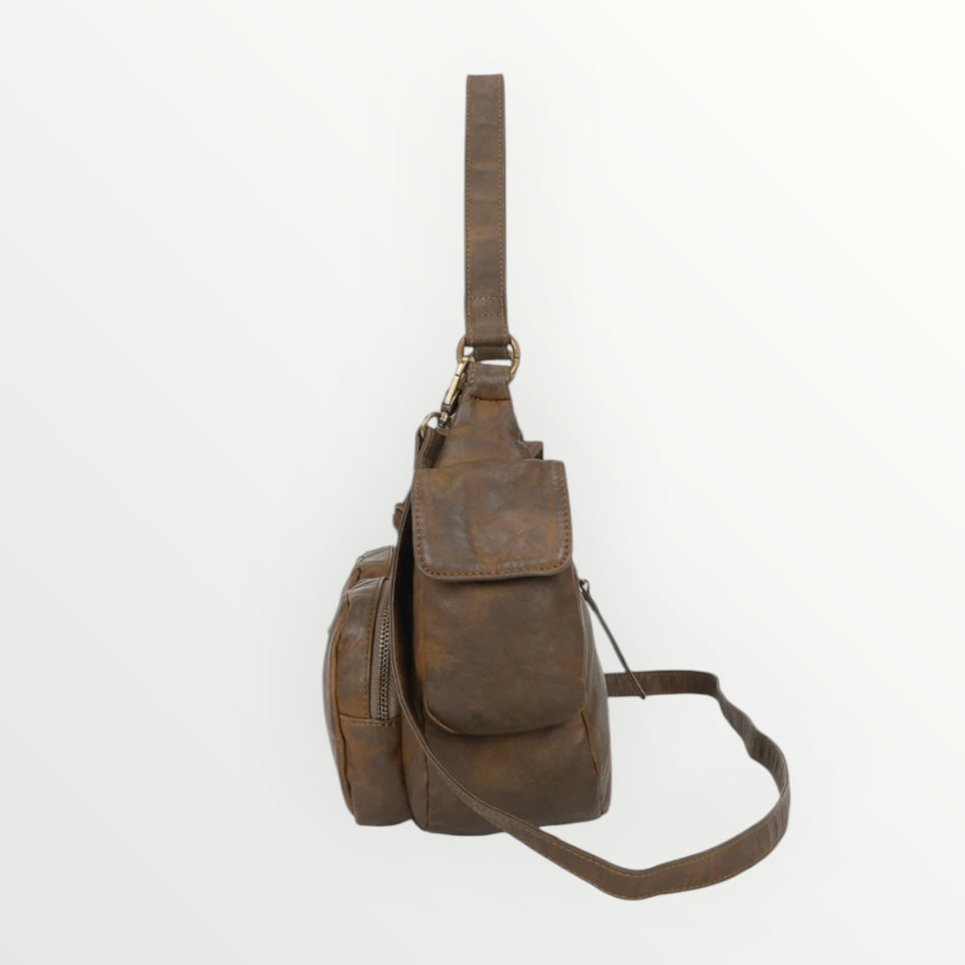 MIMI MUA' - BORSA A SPALLA CON TASCHE