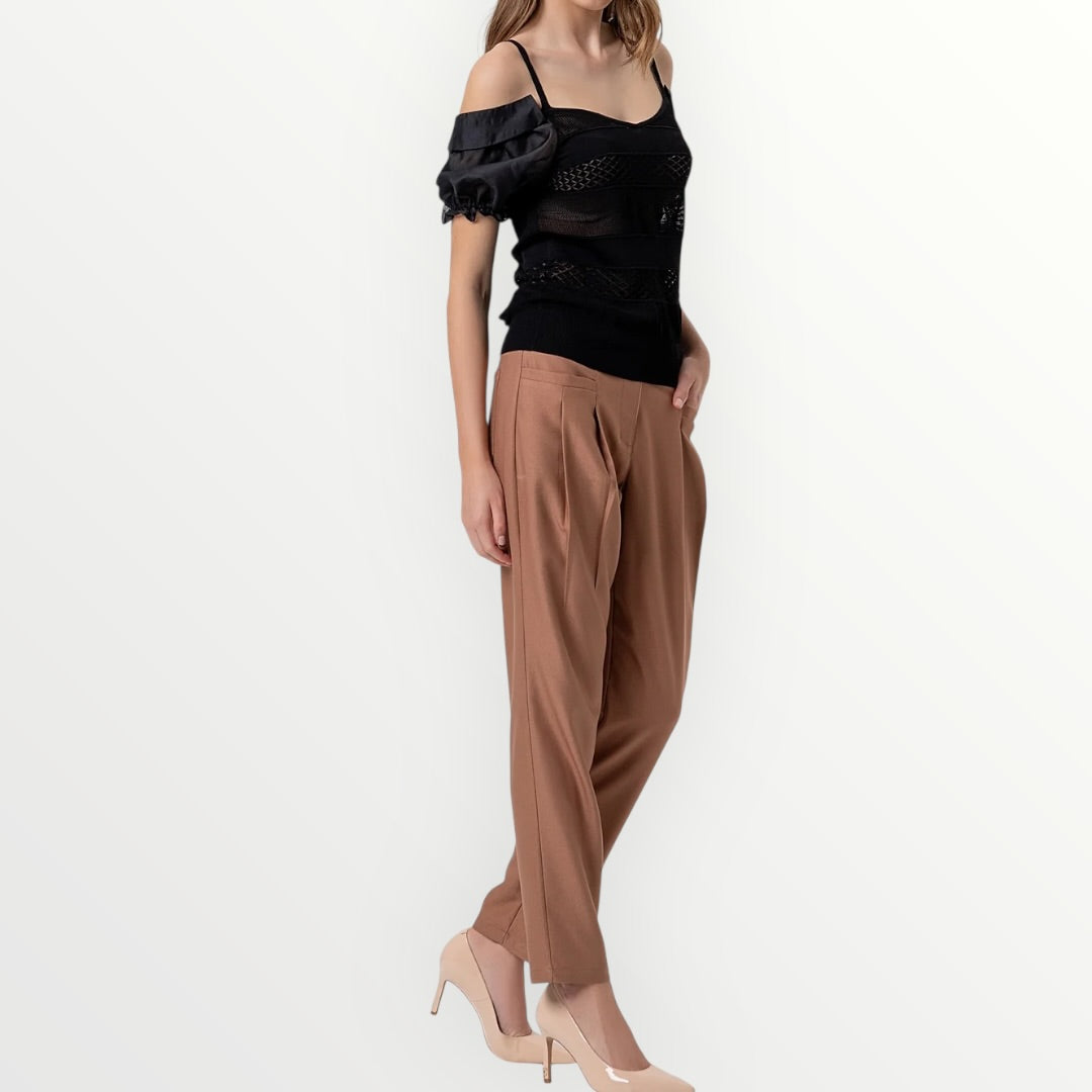 FRACOMINA - T-SHIRT SLIM TRAFORATA