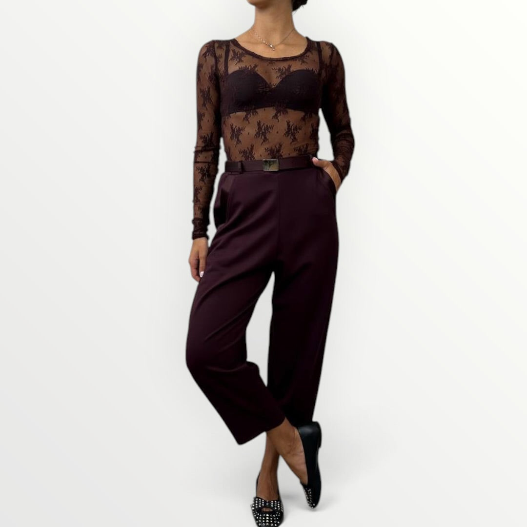 IMPERIAL - T-SHIRT GIROCOLLO IN PIZZO