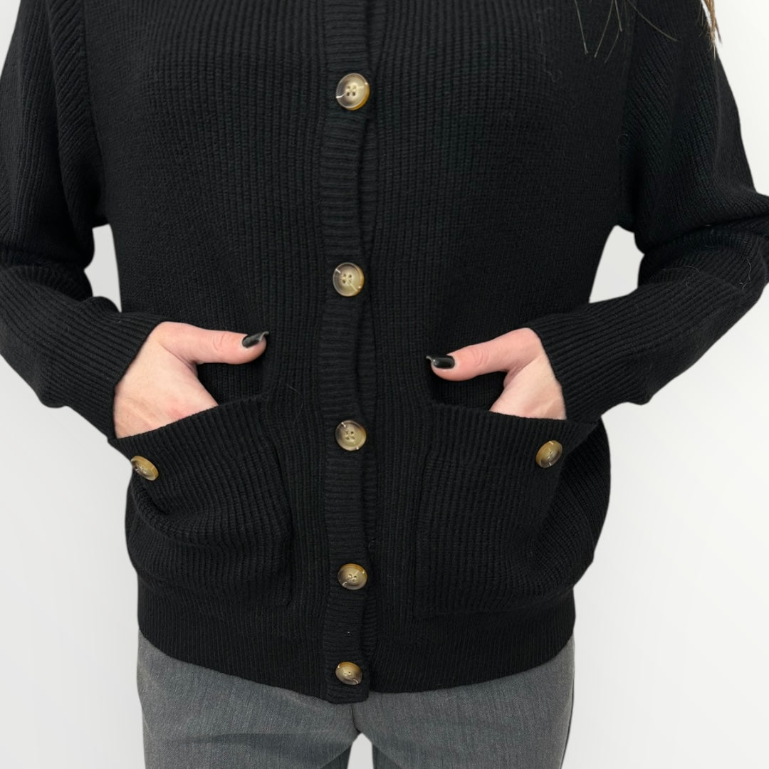 FERRONE - CARDIGAN A COSTINE CON BOTTONCINI