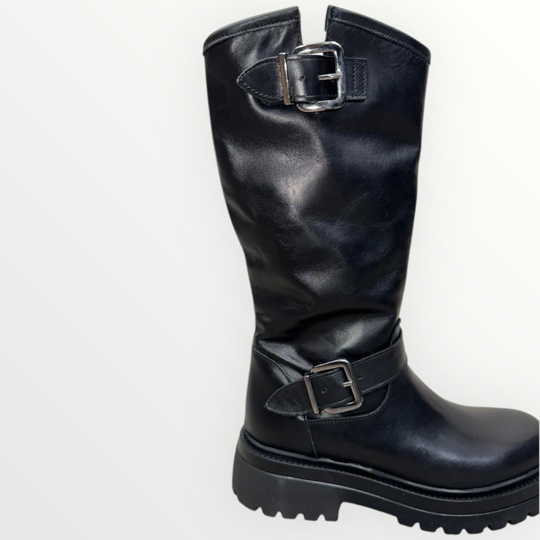 DIVINE FOLLIE - STIVALE CON FIBBIE ARGENTO