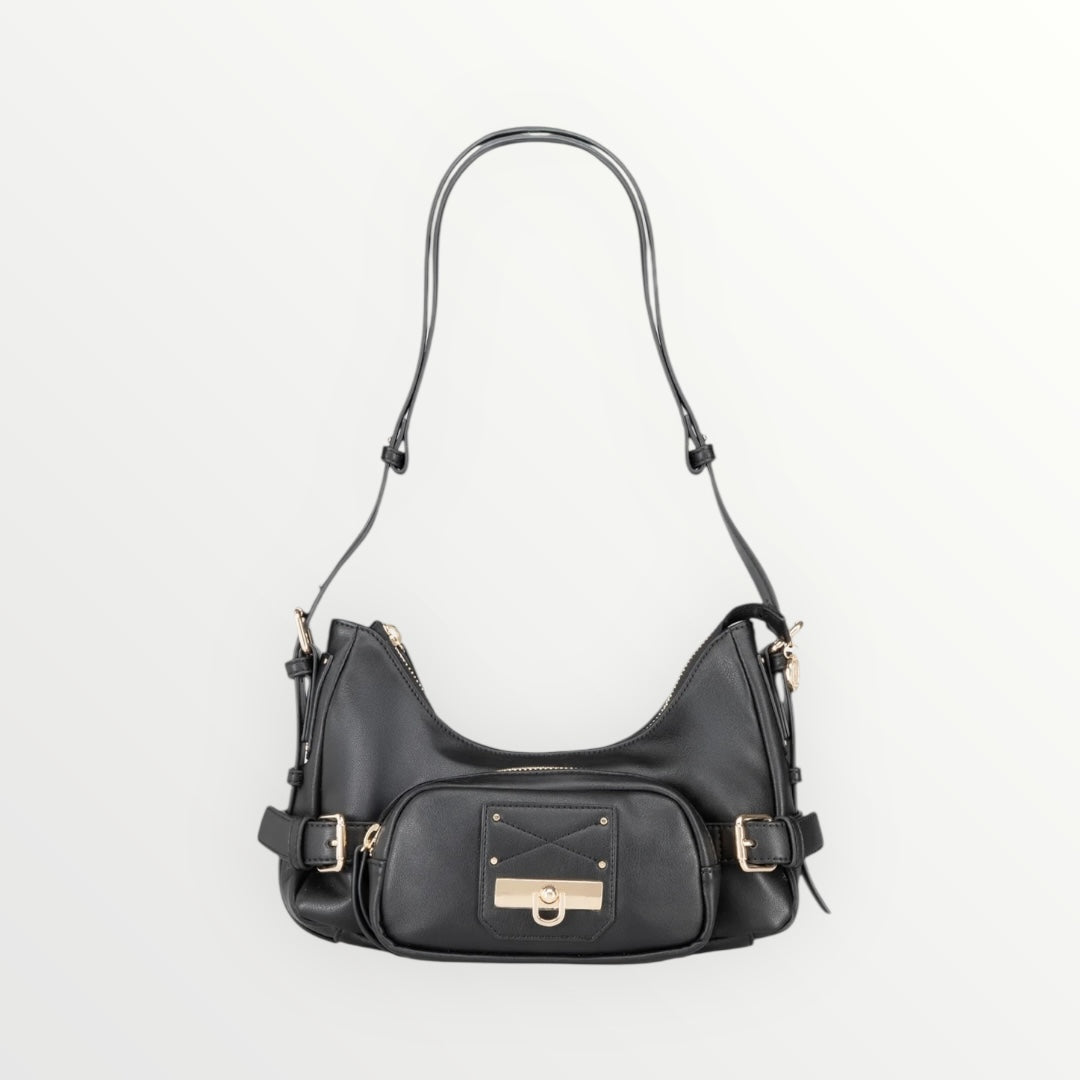 FRACOMINA - BORSA A SPALLA CON BORCHIE E FIBBIE