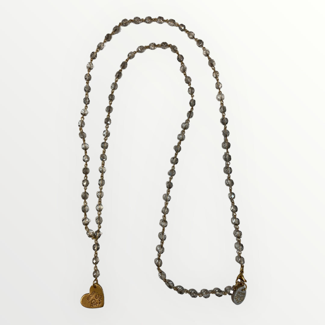 MOMI - COLLANA ROSARIO LUNGO CUORE