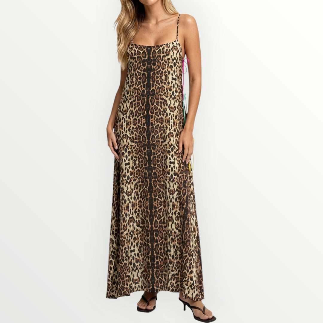 EFFEK - ABITO PAREO MACULATO CON FIOCCHETTI