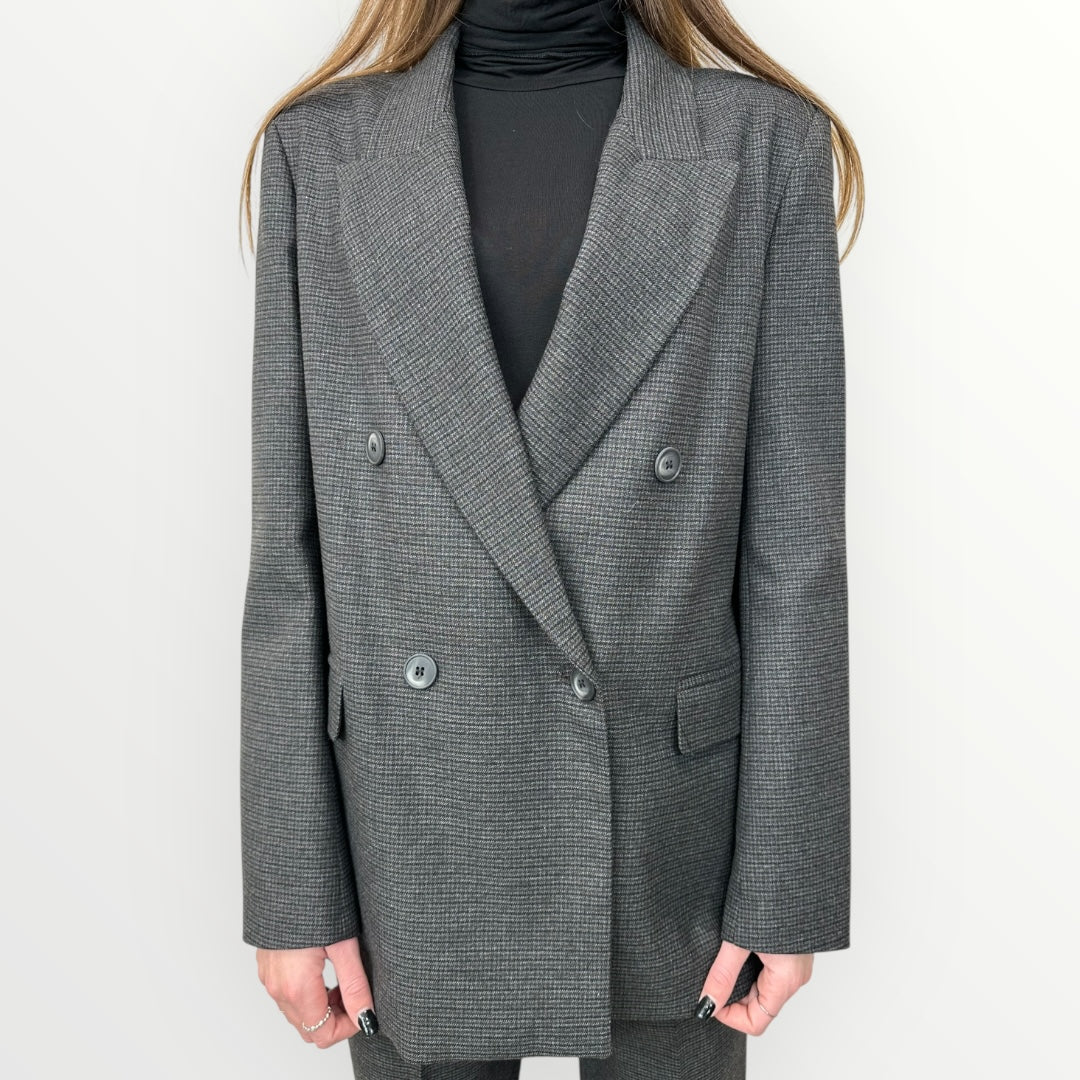 FERRONE - GIACCA DOPPIOPETTO IN CHECK