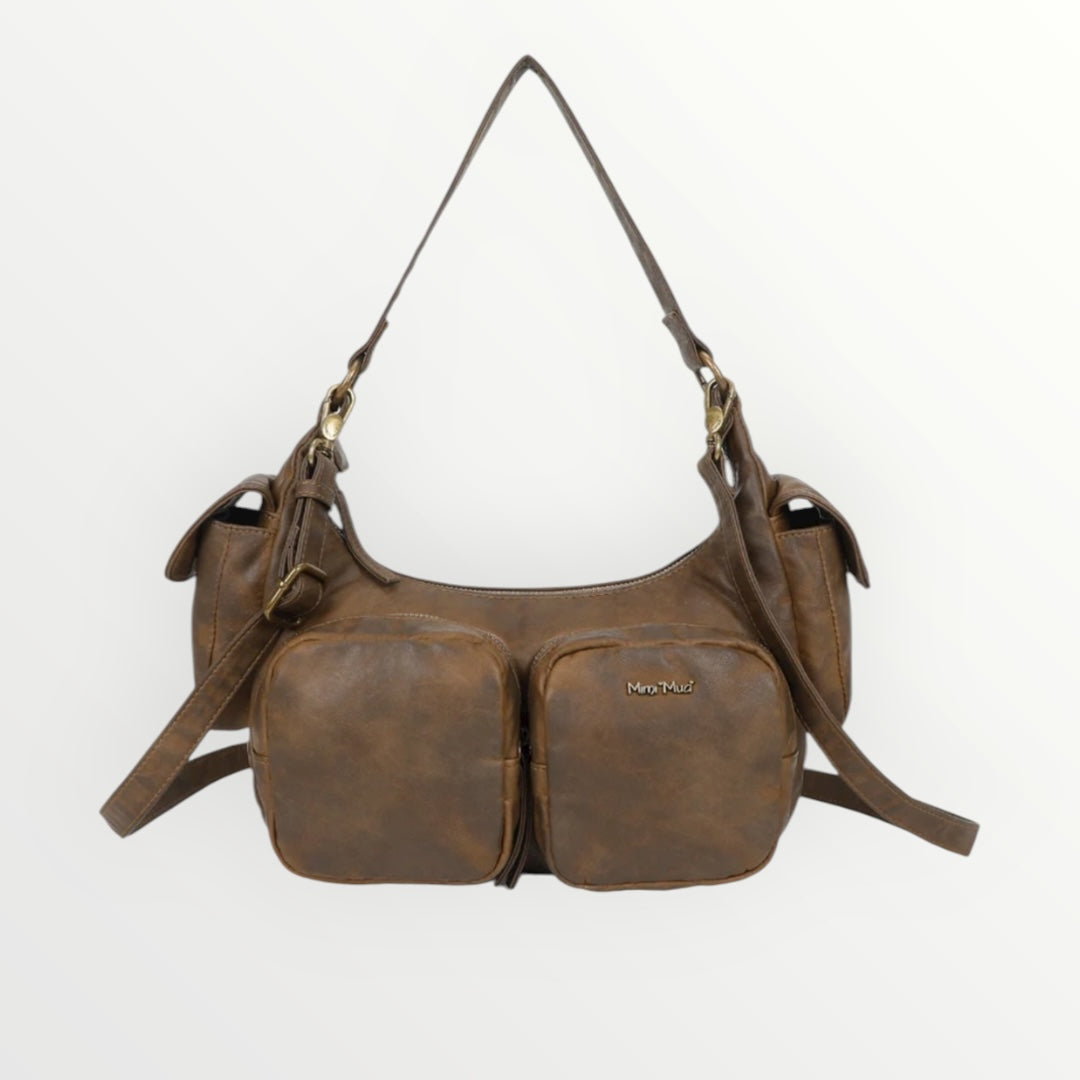 MIMI MUA' - BORSA A SPALLA CON TASCHE