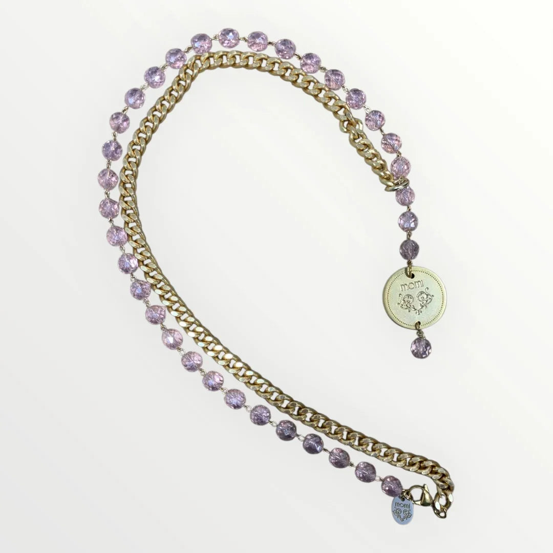 MOMI - FRANCESCA LONG MEDAL NECKLACE