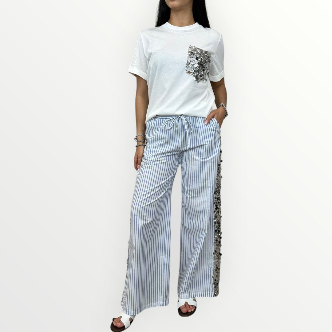 MOTEL - MAGLIA CON TASCHINO DI PAILLETTES