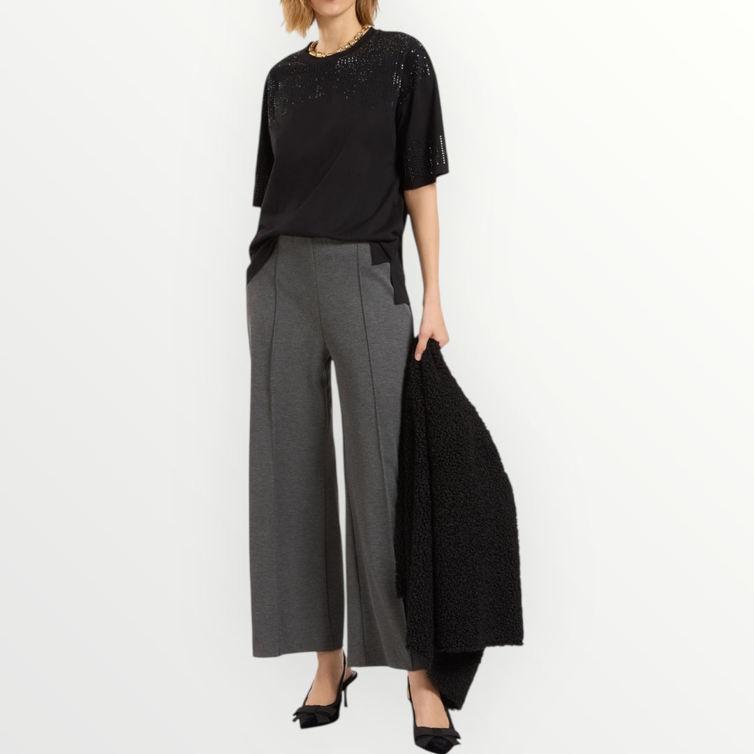 ELENA MIRO' - T-SHIRT A MANICA CORTA RICAMATA