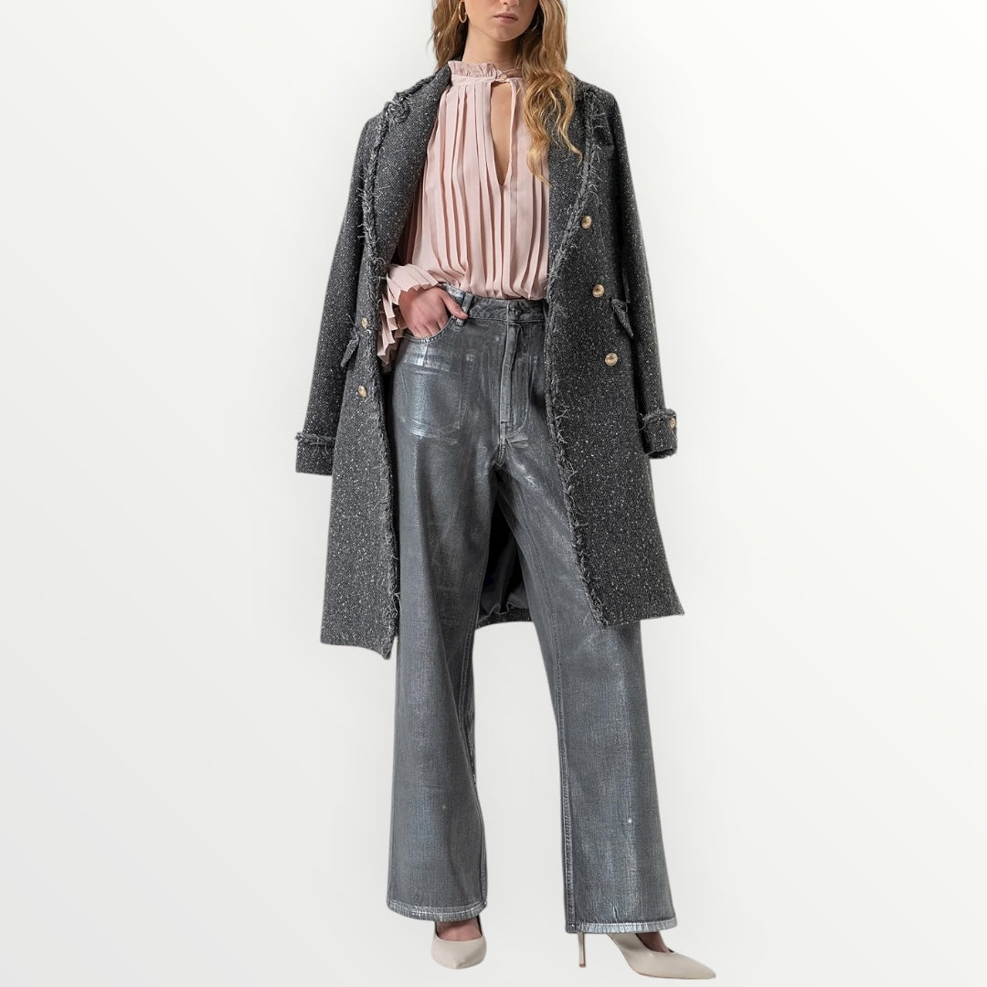 FRACOMINA - JEANS CON EFFETTO SPALMATURA