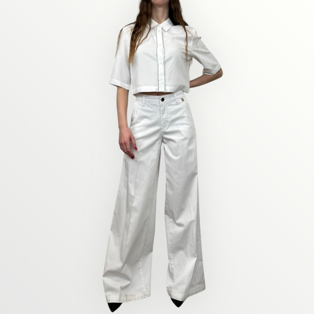 FRACOMINA - JEANS AMPIO A PALAZZO