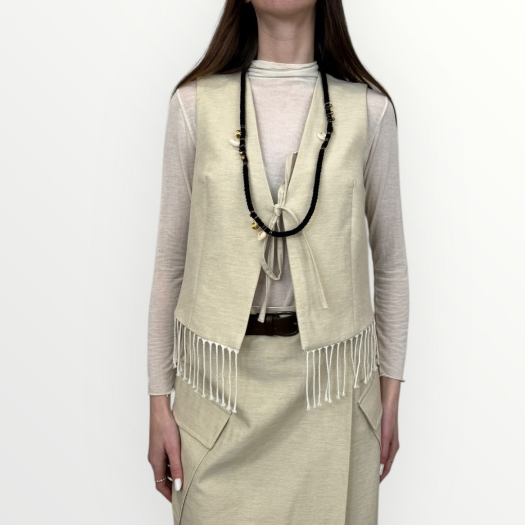 SOUVENIR - GILET CON FRANGE