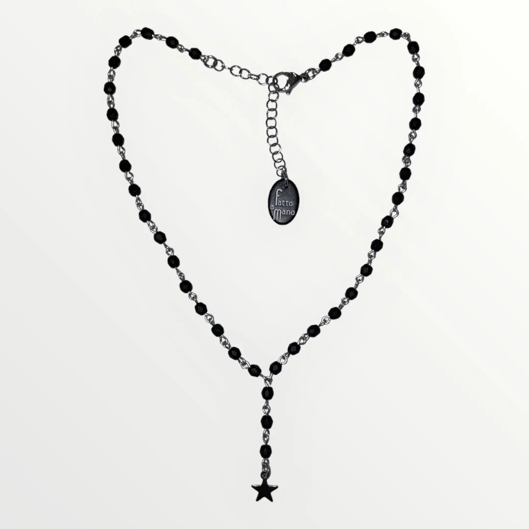 MOMI - SHORT STAR ROSARY NECKLACE