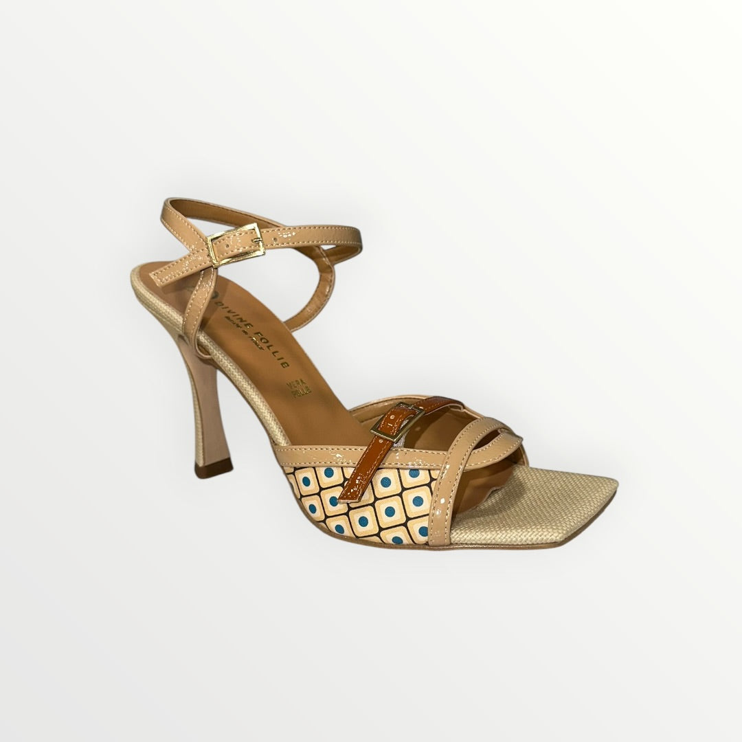 DIVINE FOLLIE - DECOLLETE STAMPA GEOMETRICA E CUT-OUT