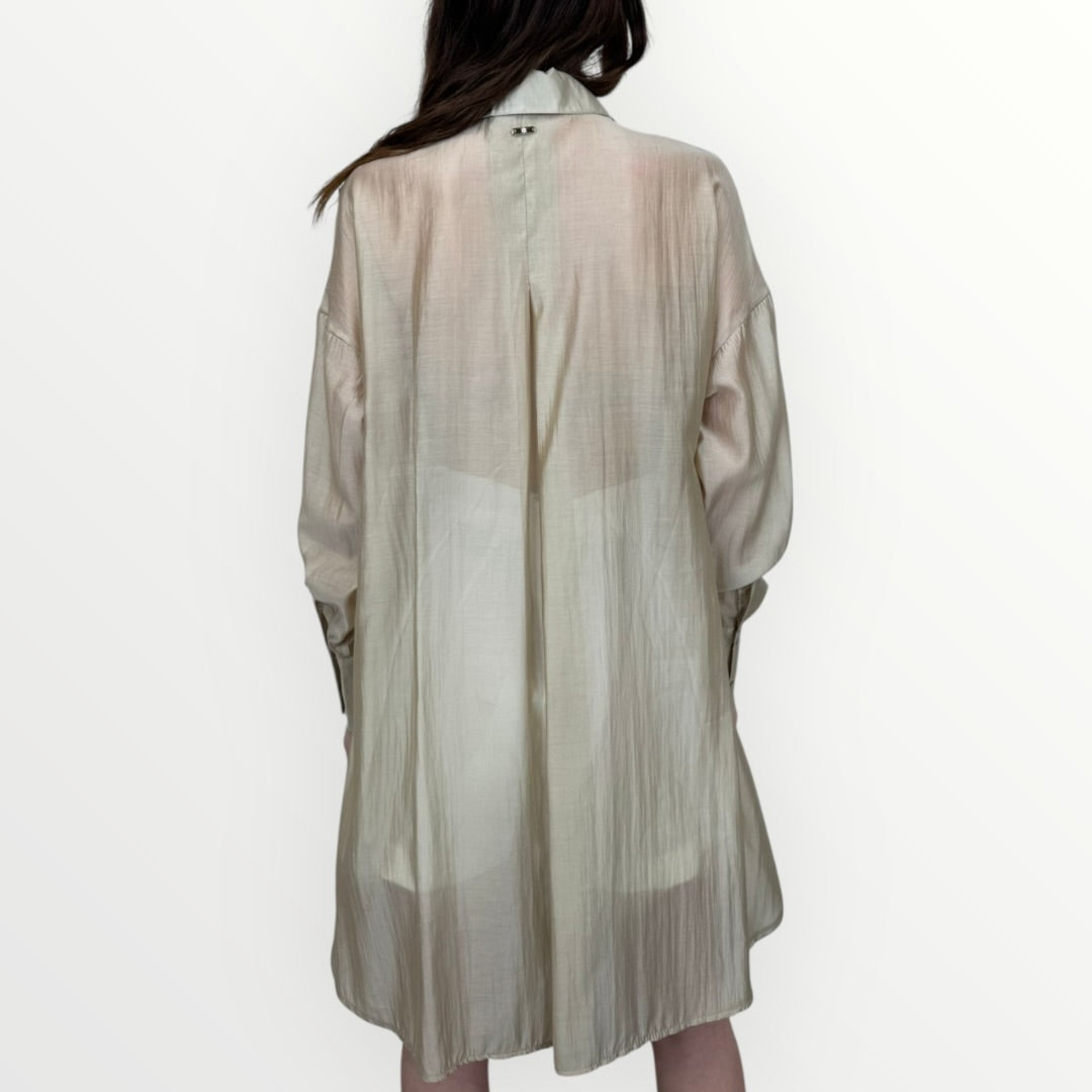 FRACOMINA - CAMICIA OVER CON TRASPARENZE