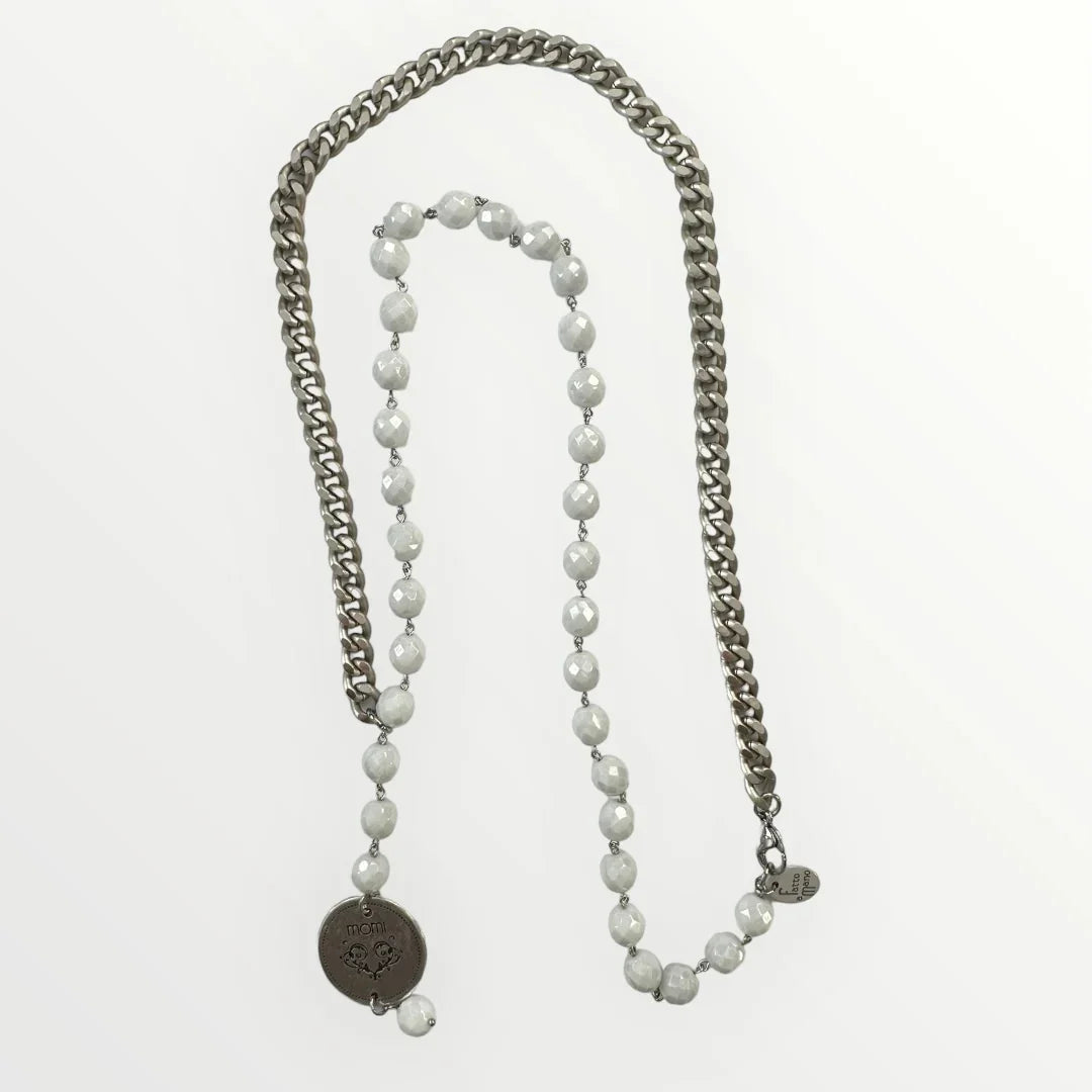 MOMI - FRANCESCA LONG MEDAL NECKLACE