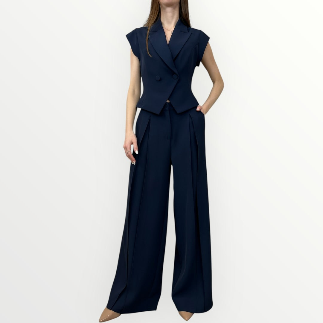 IMPERIAL - PANTALONE A PALAZZO CON PINCES