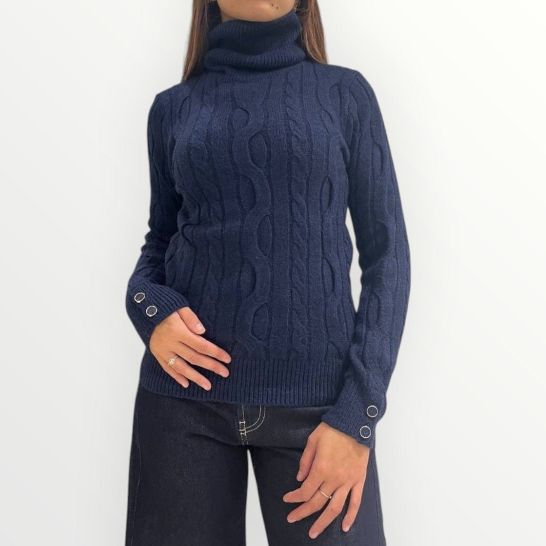 FRACOMINA - MAGLIA DOLCEVITA A TRECCE