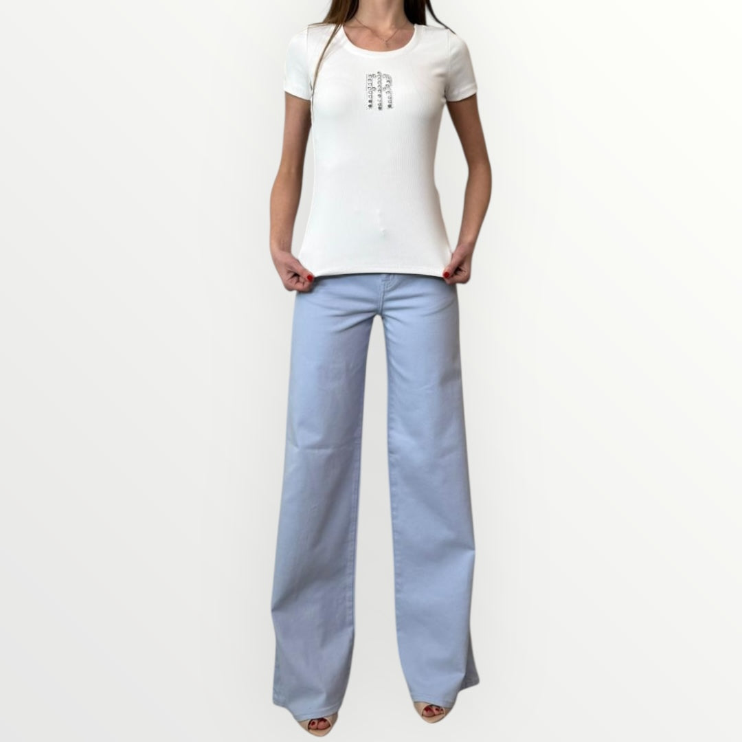 FRACOMINA - JEANS STRETCH A PALAZZO
