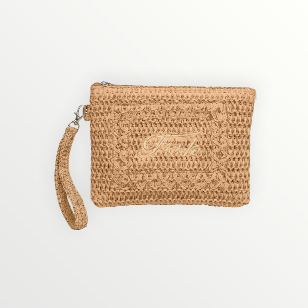 EFFEK - POCHETTE IN RAFIA CON LOGO