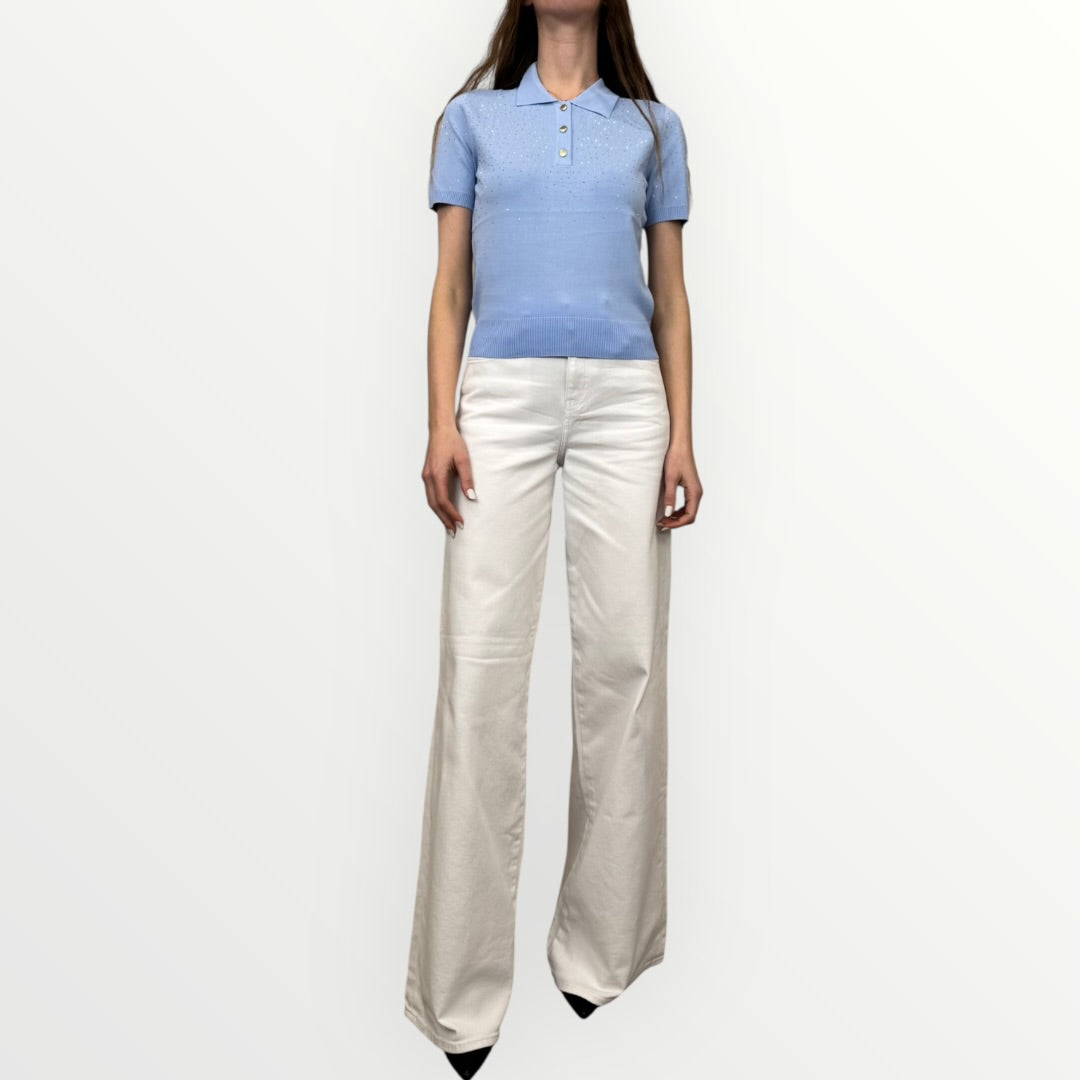 FRACOMINA - POLO CON BRILLANTINI