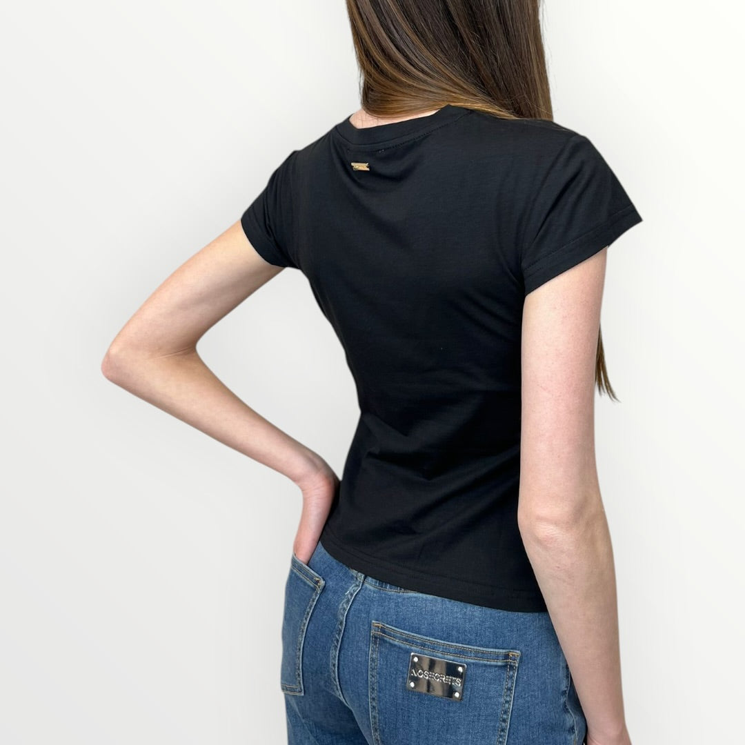 NO SECRETS - T-SHIRT CON CUT-OUT CUORI