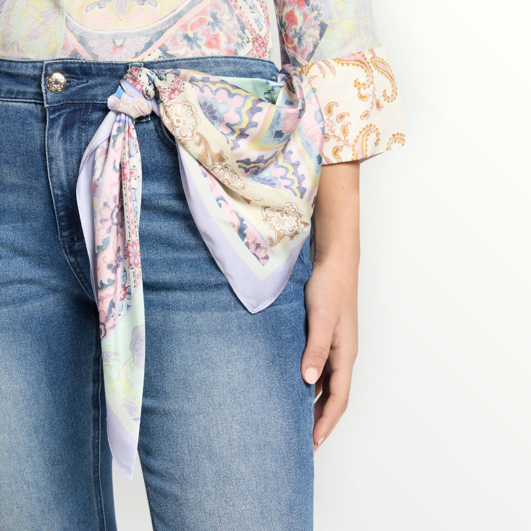 ELENA MIRO' - JEANS REGULAR CON FOULARD