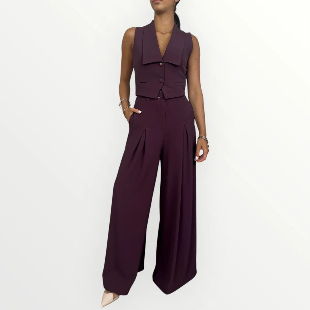 IMPERIAL - PANTALONE A PALAZZO CON PINCE