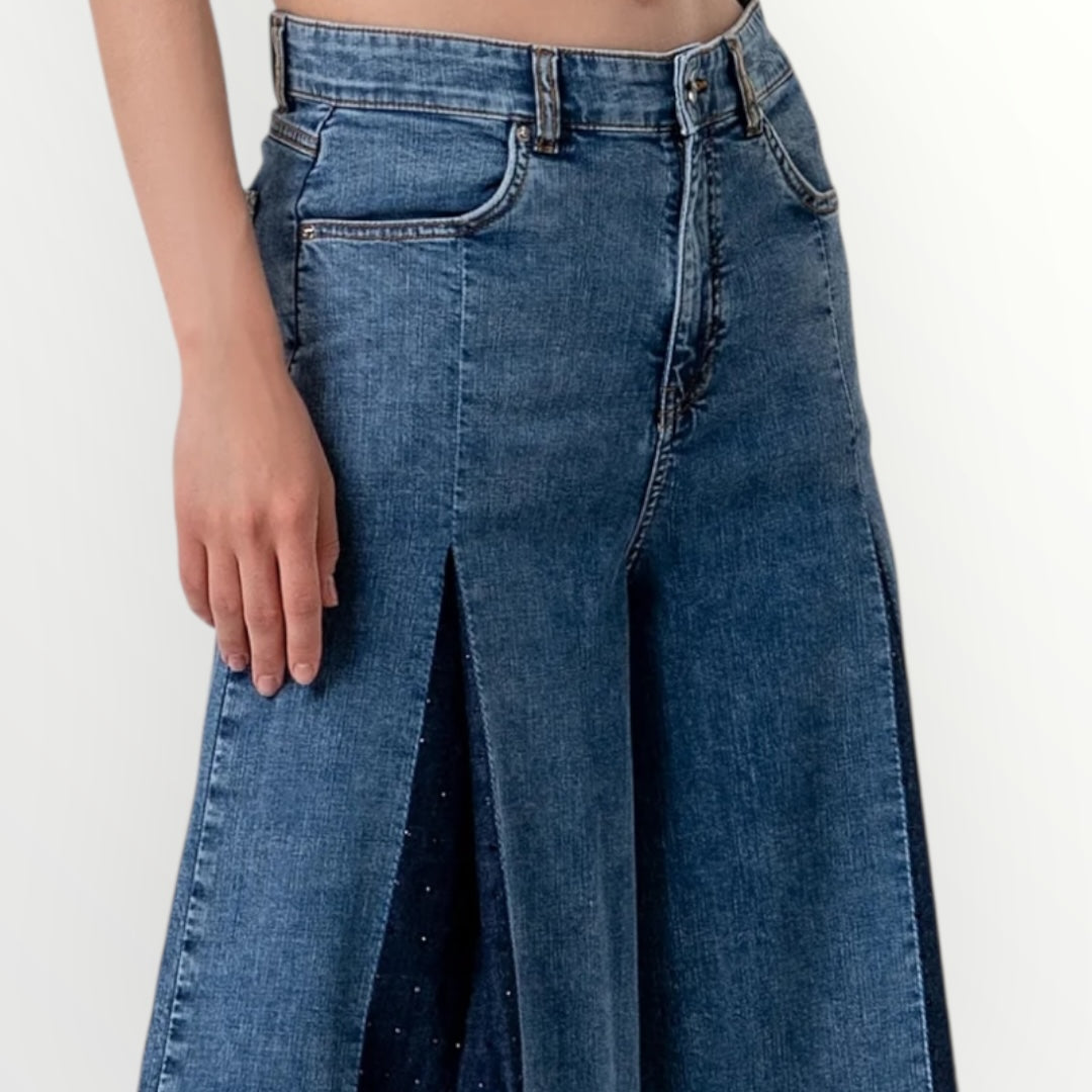 FRACOMINA - BERMUDA CON INSERTI A CONTRASTO