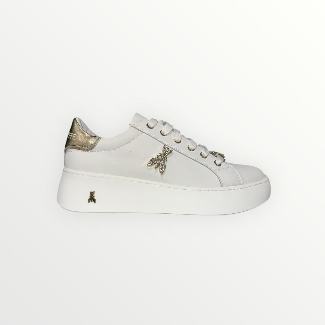 PATRIZIA PEPE - SNEAKER CON LOGO BRILLANTATO