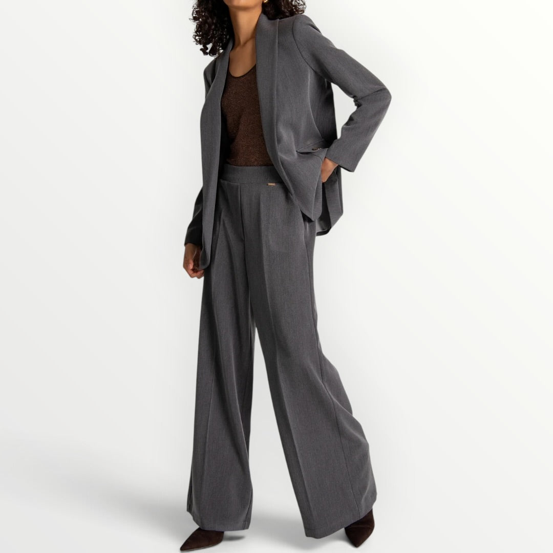 FRACOMINA - PANTALONE FLARE A VITA ALTA