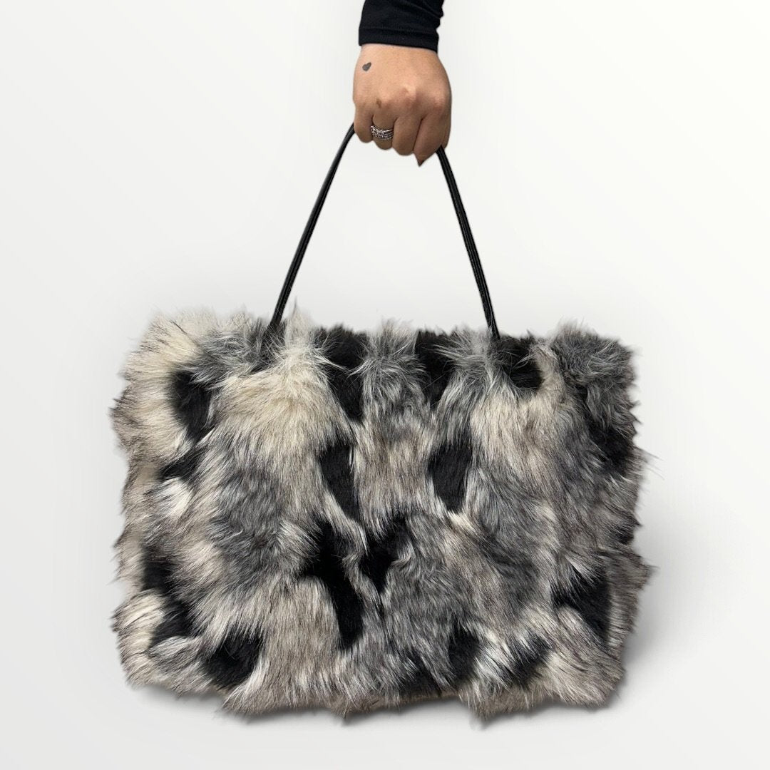 AYFEE - BORSA IN ECO-PELLICCIA CON MANICO FINE