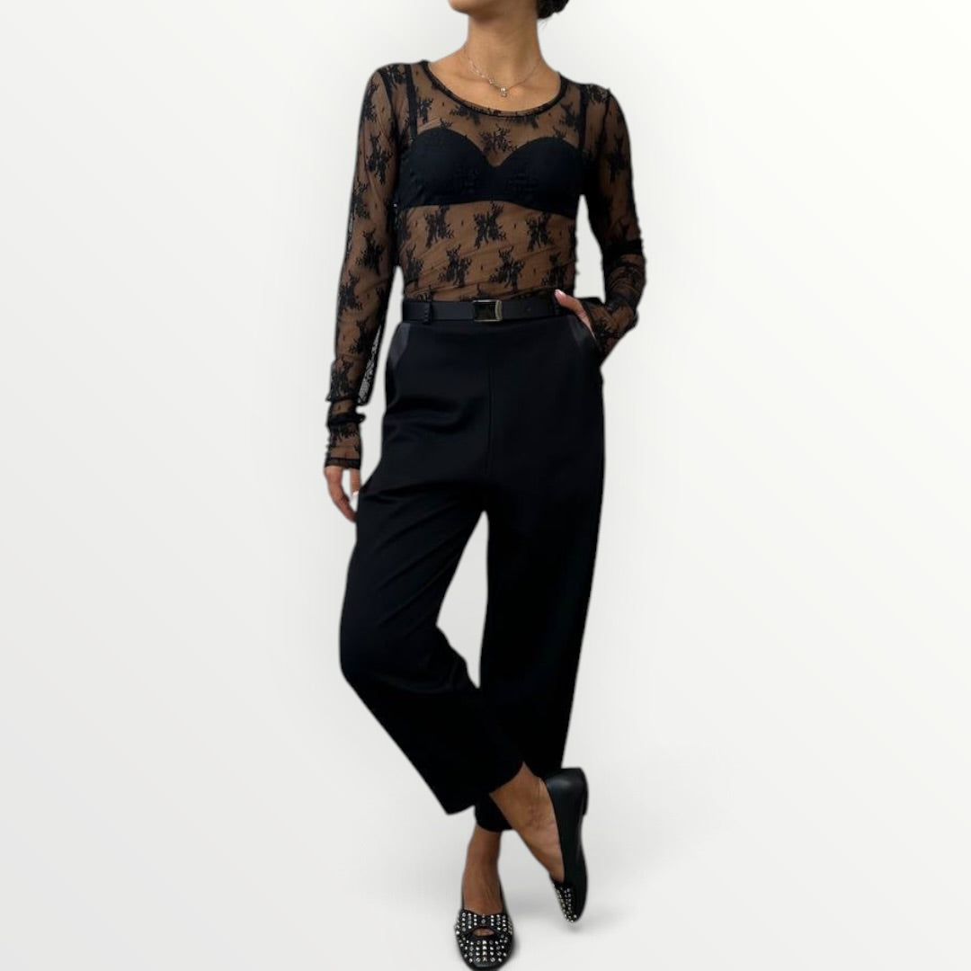 IMPERIAL - T-SHIRT GIROCOLLO IN PIZZO