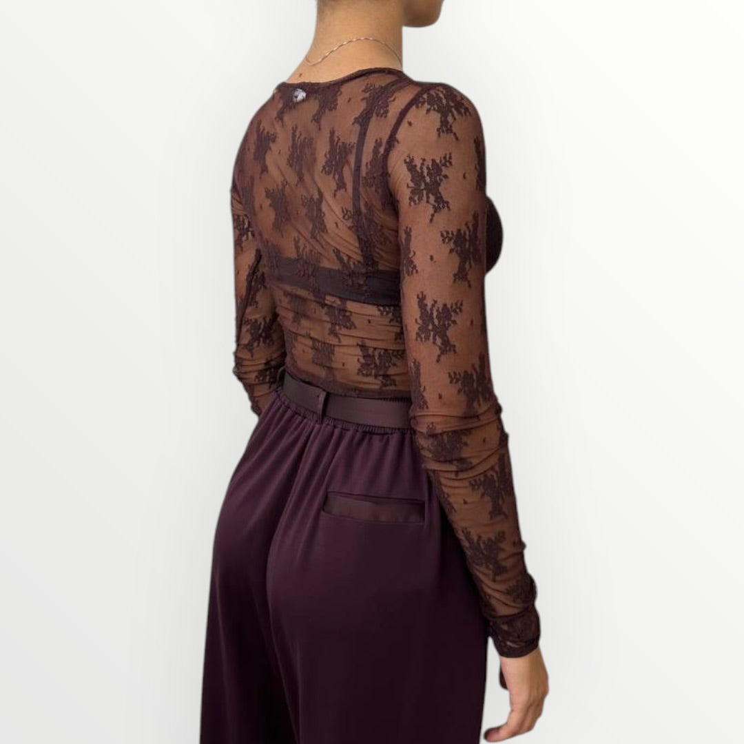 IMPERIAL - T-SHIRT GIROCOLLO IN PIZZO