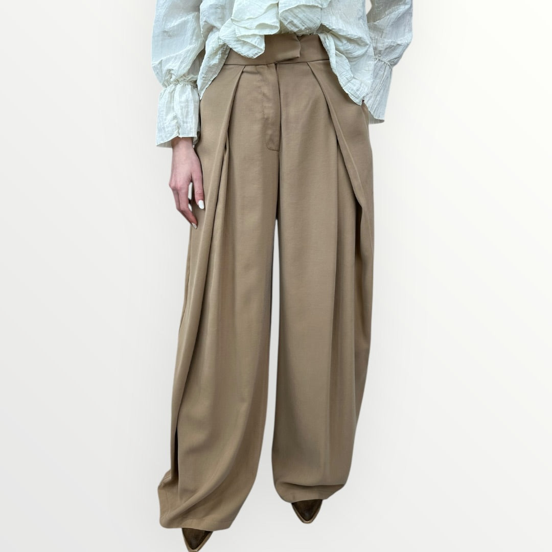 HAVEONE - PANTALONE AMPIO CON PINCES