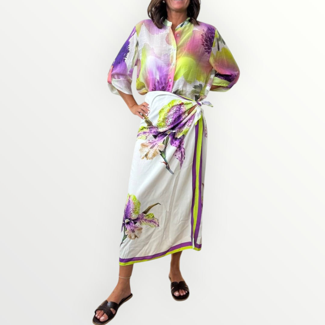 HAVEONE - CAMICIA ORCHIDEA ALLA COREANA
