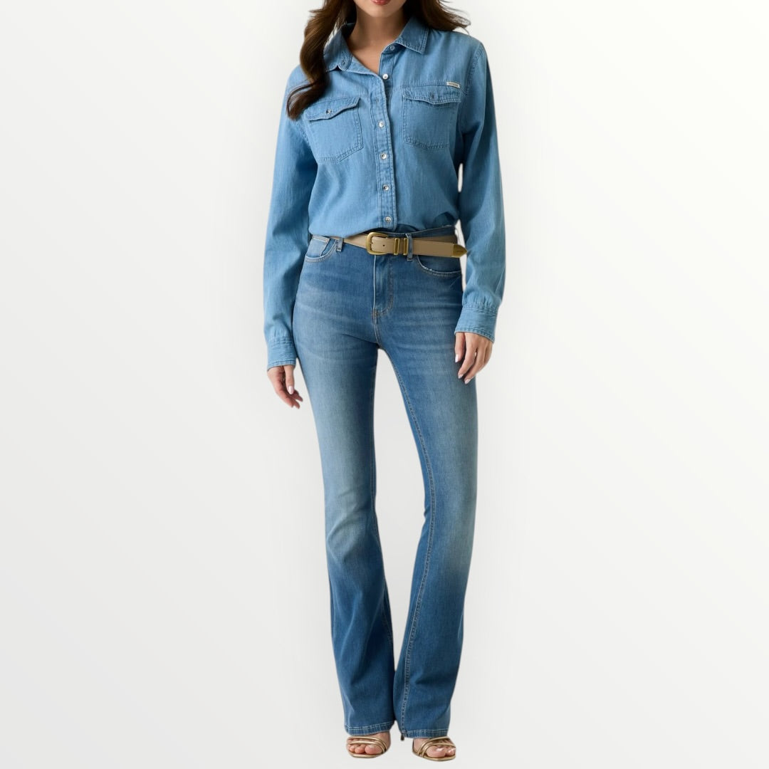 GUESS - CAMICIA A MANICA LUNGA IN DENIM