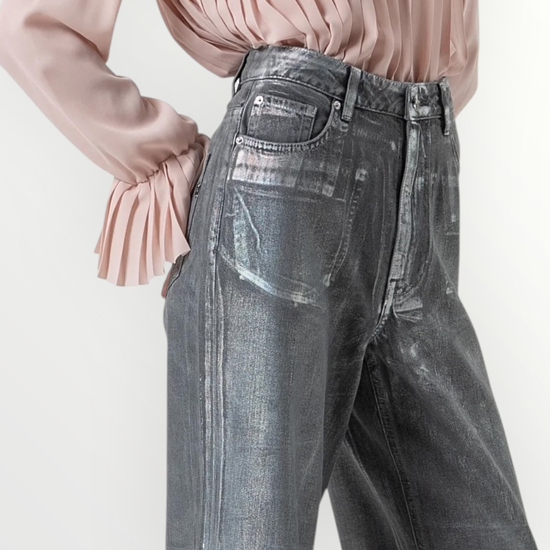 FRACOMINA - JEANS CON EFFETTO SPALMATURA