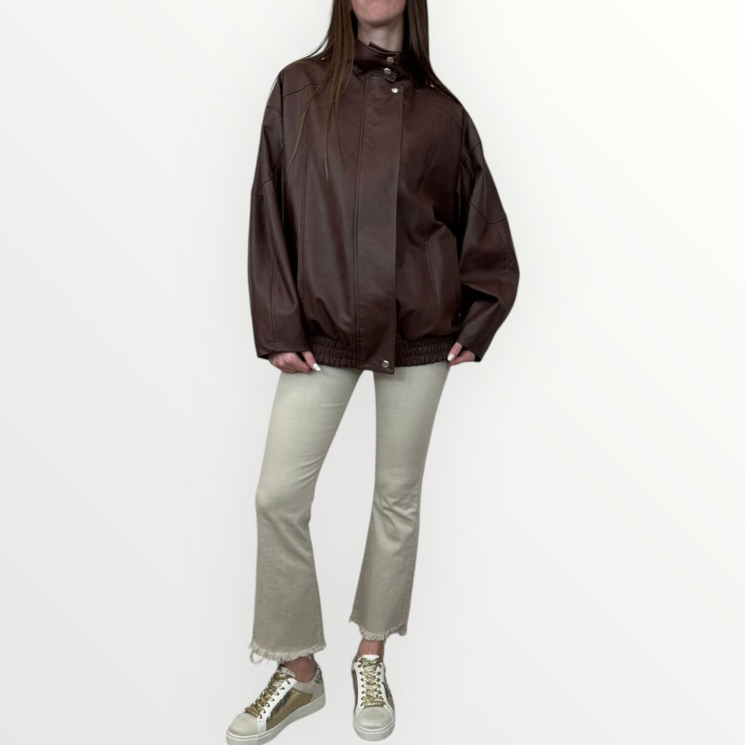 KING KONG - GIUBBOTTO IN ECO PELLE OVER