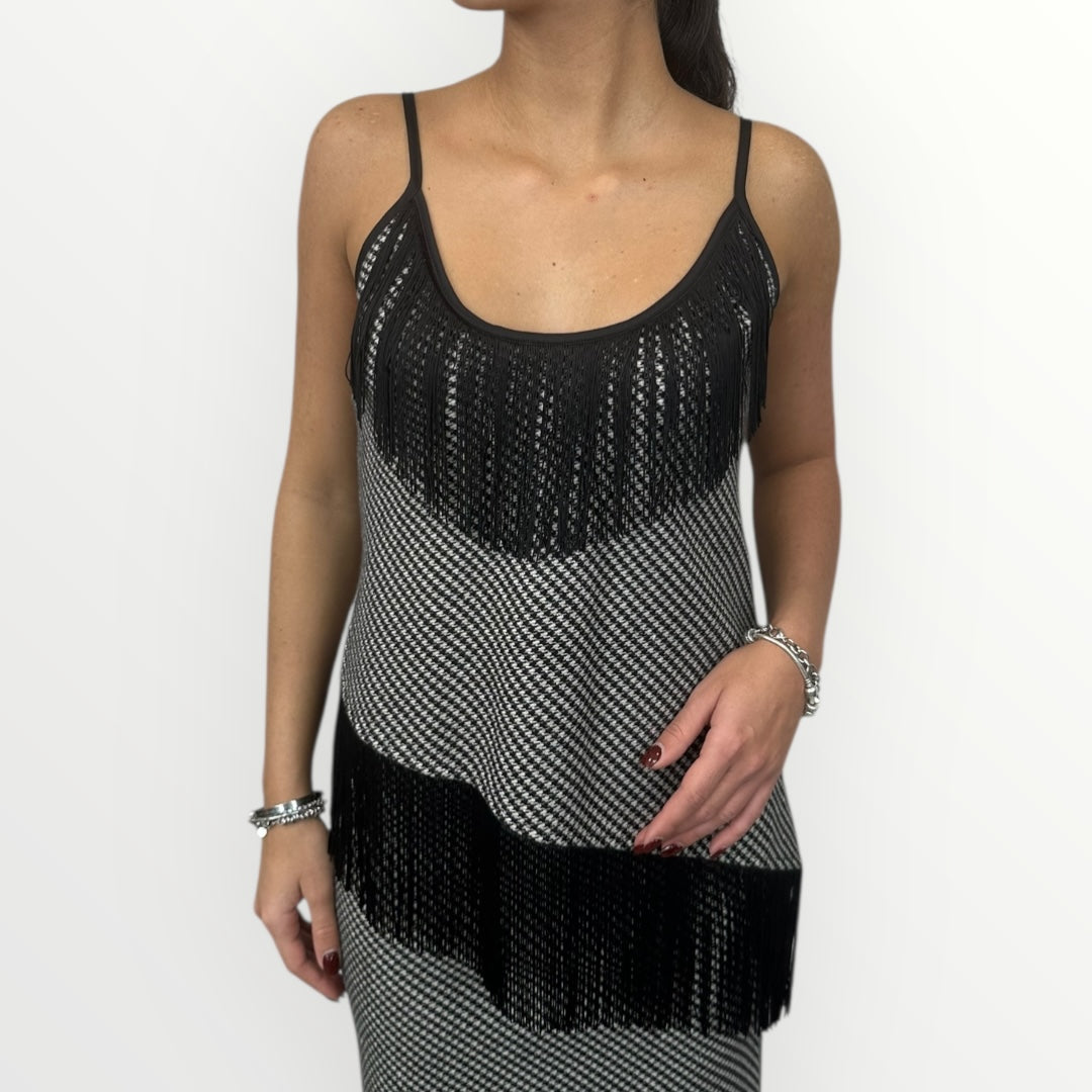 MOTEL - CANOTTA IN PIEDE DE PULE CON FRANGE