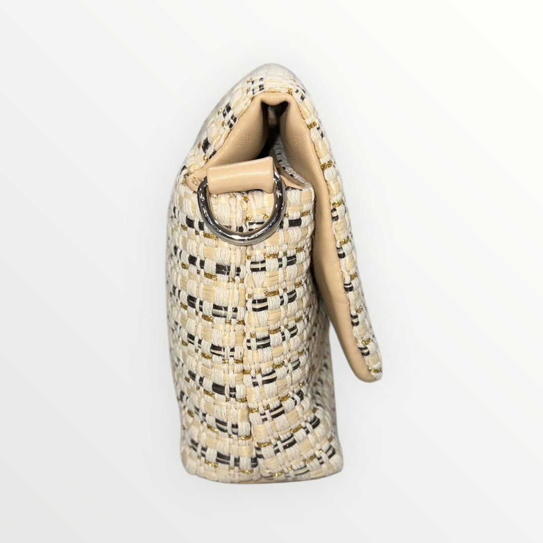 MIMI' MUA' - BORSA IN TWEED CON TRACCOLA