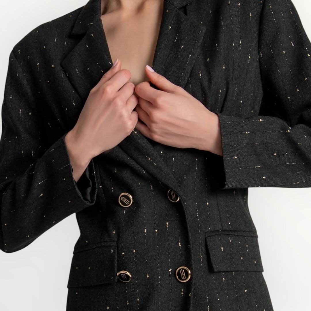 FRACOMINA - GIACCA DOPPIOPETTO CON LUREX