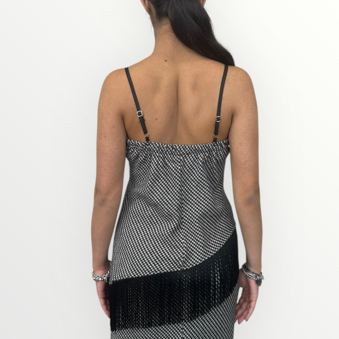 MOTEL - CANOTTA IN PIEDE DE PULE CON FRANGE