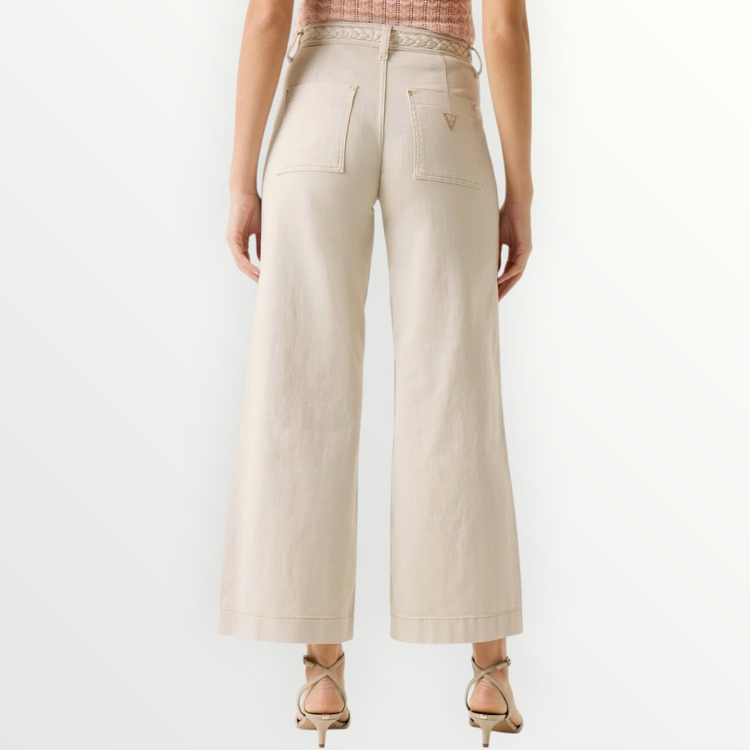 GUESS - JEANS A PALAZZO CON INTRECCIO IN VITA