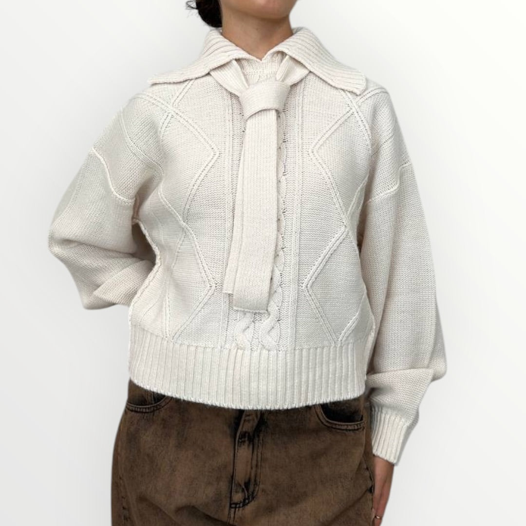 HAVEONE - MAGLIA CON CRAVATTINO